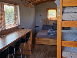 Inside the hut