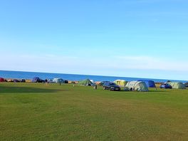 Great sea views from the non electric tent field
