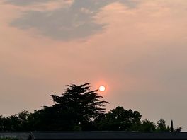 Sunset over campsite