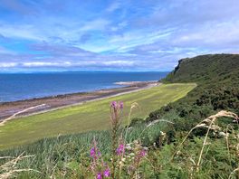 Walk from park to beach