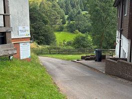 View down to the stream campsite