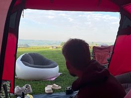 Inside our tent view