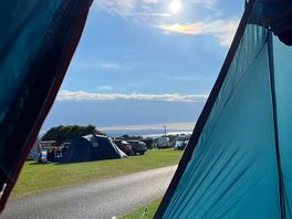 Sea views from our tent.
