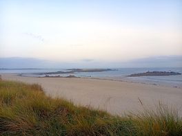 Vue de la plage depuis la dune