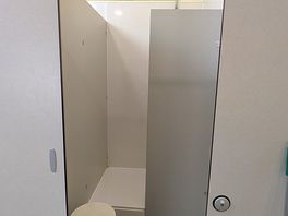 Clean showers with a seat.