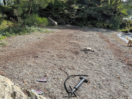 Small private beach area