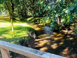 Bridge to camping field