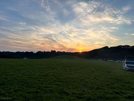 Sunset in overflow field.