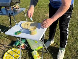 We brought our pizza oven and made pizzas