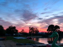 Sunset over the lake