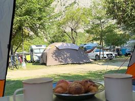 Delicious croissants from the shop and an incredible view