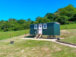 Shepherd's hut on its private ground