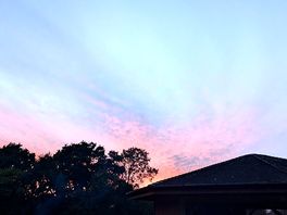 Sunset over camp