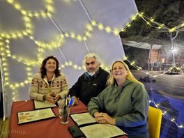 Enjoyable and warm in the dome as it had a heater it in with us.