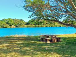 Fully serviced grass pitch by the river