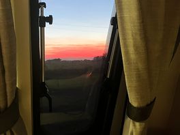 Sunset yes even inside caravan