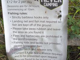 Rules fishing cost extra 3rods 20£ it is expensive for a simple pond farm fisheries cost less