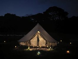 At night