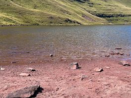 Lake near the top of nearby mountain