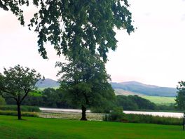 View of the mountains over the loch