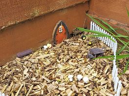 Headgehog house round the back of toilets