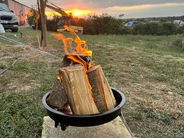 Little campfire and the sunset