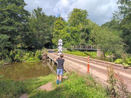 Bridge at river near to campsite.