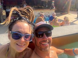 In the pool bar