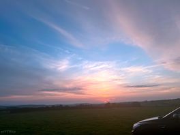 Sunset at site
