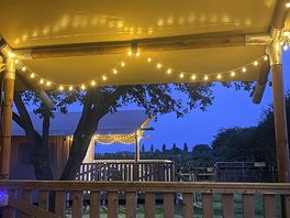 Loved sitting out in the evening with these lights, a lovely little touch!