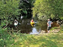 Kayaking on the river