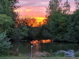Sunset over the lake