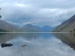 Peaceful side of the lake from tent