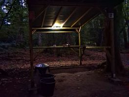 The shelter was ideal for food prep