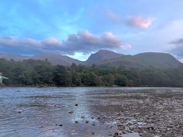 River at the back of the site