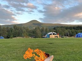 Fire pit looking into east lomond