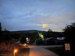 View of some of the site in the evening