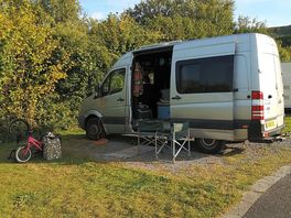 Hardstanding pitch ideal for big camper vans and close electric points