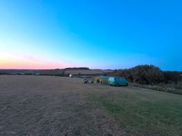 Sunset and our pitch