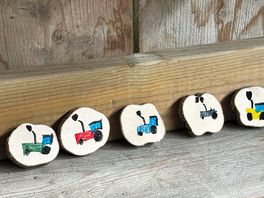 Charlie added some tractor themed badges to the honesty shop