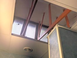 No roof in shower