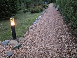 Path alongside camping area.