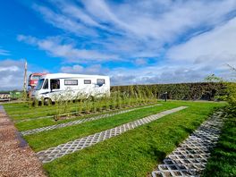 Hardstanding and grass motorhome pitch