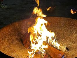 Each electric pitch has a great fire pit