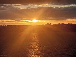 Sunset from the site