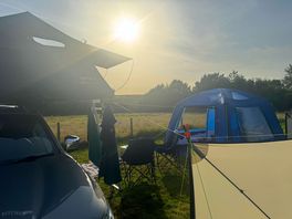 August summer evening view