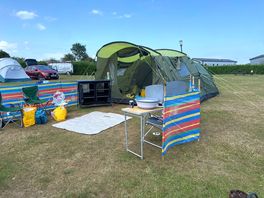 Our tent set up