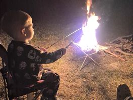 My boy loved roasting marshmallows on our camp fire after collecting our own fire wood