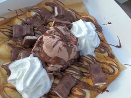 The best waffles and pancakes served on a saturday evening with the fire pit lit!