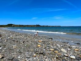 Beach right by the site